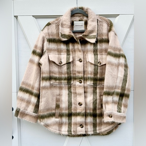 American Eagle Outfitters Jackets & Blazers - American Eagle Brushed Hair Plaid Jacket